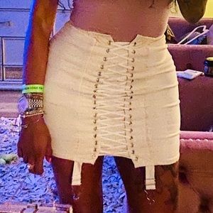 Cream corset skirt